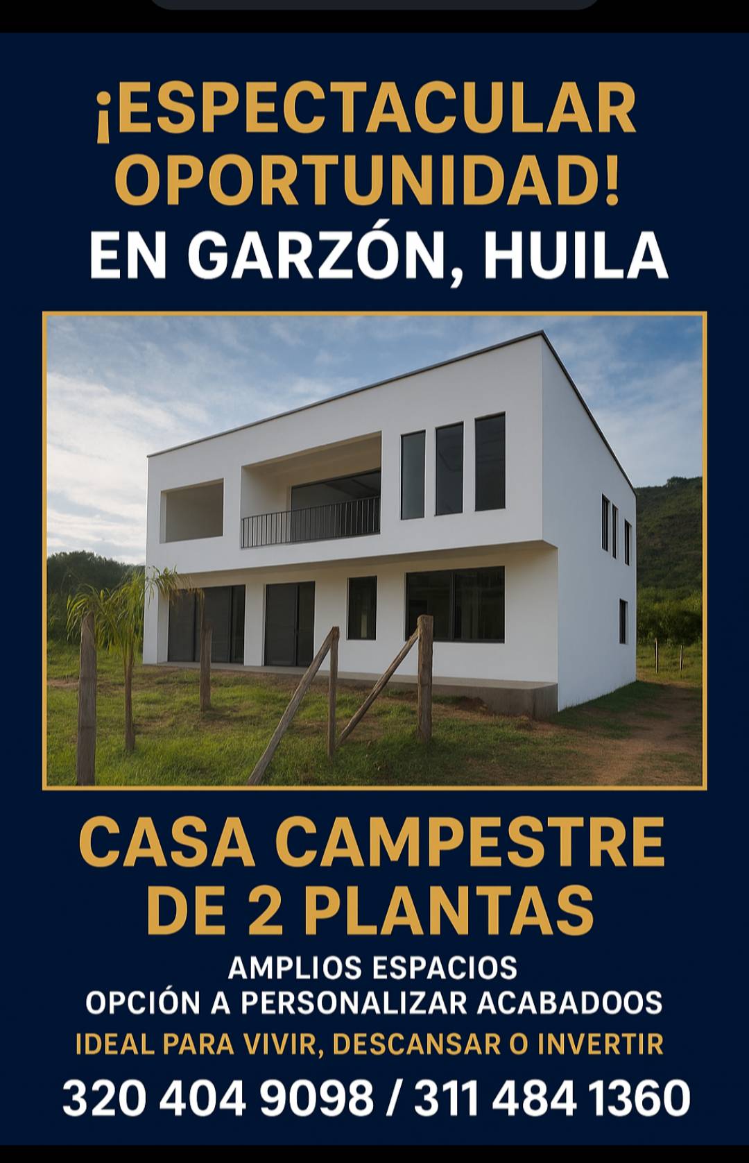 Casa moderna en Garzon